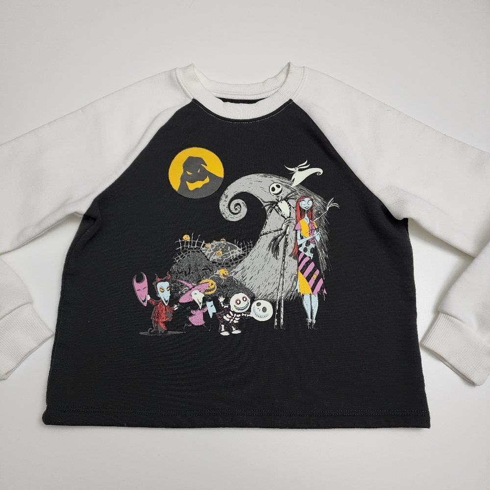 Girls Disney Nightmare Before Christmas Halloween Fleece Sweatshirt Size M 7-8